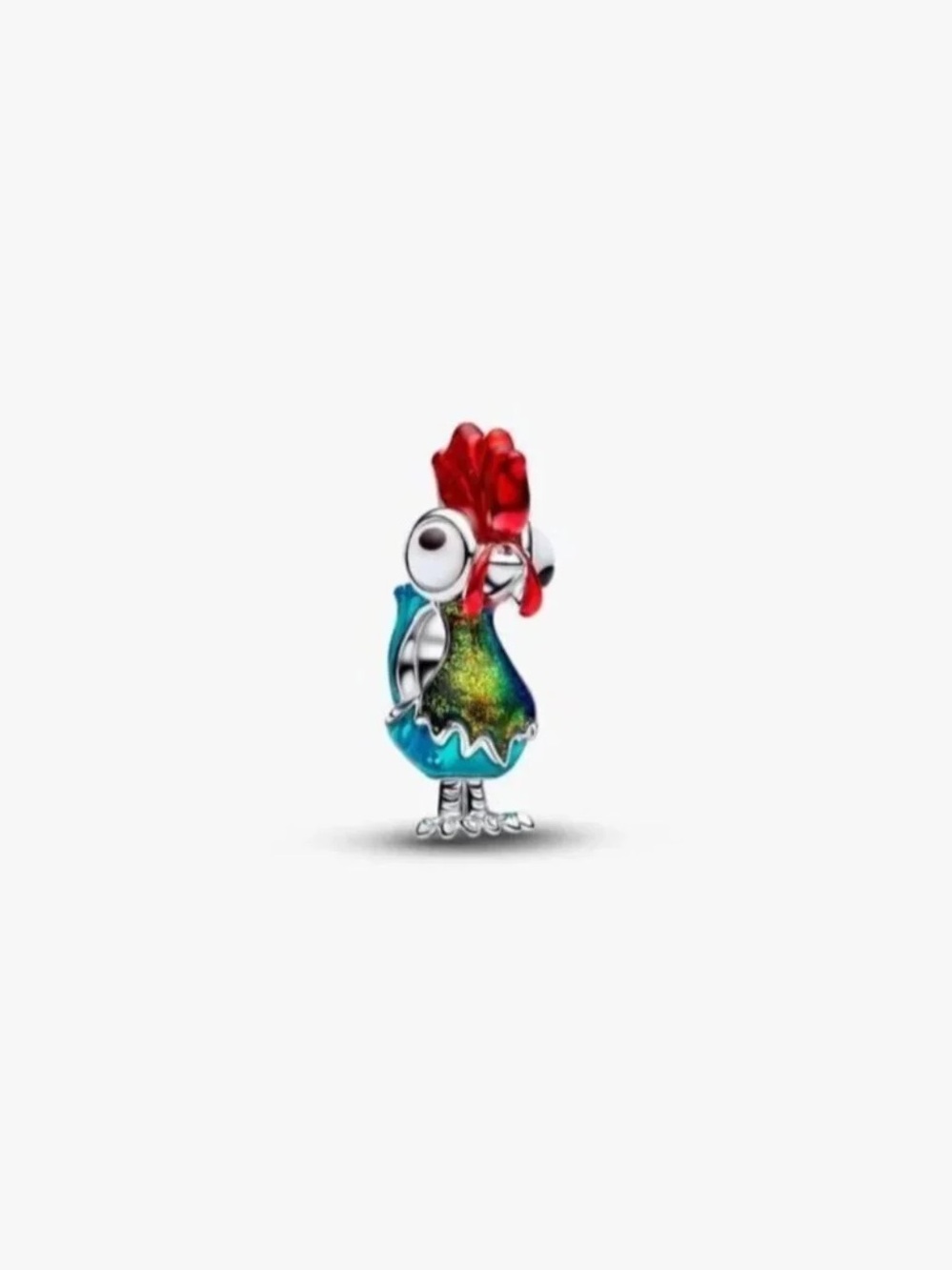 Pandora Multicolor Rooster Charm - Red & Teal